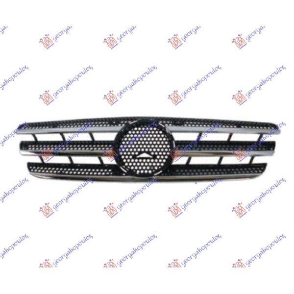 Μάσκα Χρώμιο/Μαύρη / MERCEDES ML (W163) 98-05    019904550