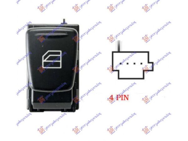 Διακόπτης Παραθ. (4 PIN) Αριστ. Smart Fortwo 07-12   086507172