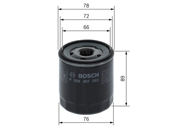 Φίλτρο Λαδιού Bosch (P7353)  F026407353 - Image 2