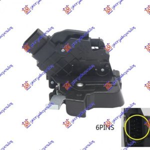 Κλειδαρια Πορτας Πισω ΗΛΕΚΤ/ΚΗ (6pin) Αριστερα Ford Focus 04-08 – 024707222
