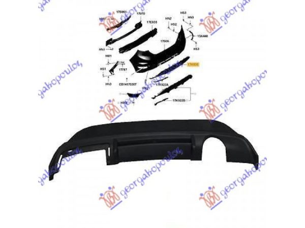 Σποιλερ Προφυλακτηρα Πισω Κατω Sport Ford Fiesta 08-13 - 072604035