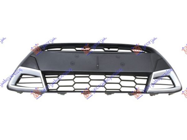 Διχτυ Προφυλακτηρα Εμπρος ΜΑΥΡΟ/ΑΣΗΜΙ Sport Ford Fiesta 08-13 - 072604825