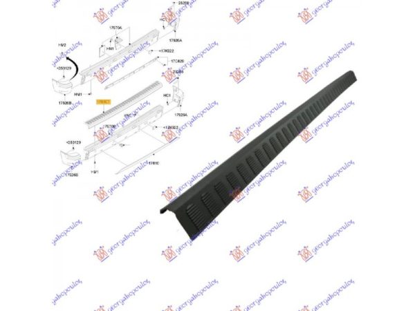 Πλαστικο Προφυλακτηρα Πισω Ανω Ford Transit Connect 03-10 - 098304030