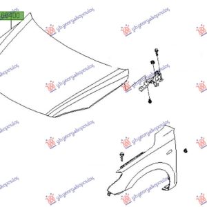 ΚΑΠΩ ΕΜΠΡΟΣ (Γνήσιο) HYUNDAI i30 07-12 078000070
