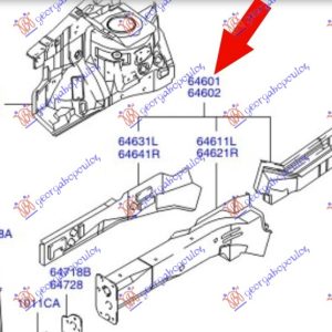 ΣΑΣΙ ΕΜΠΡΟΣ (Γνήσιο) ΔΕ HYUNDAI GETZ 02-05 022100901