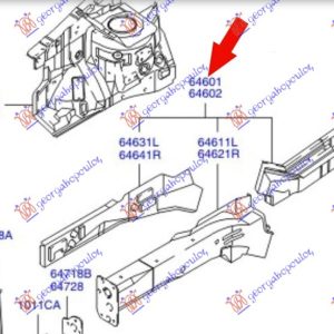 ΣΑΣΙ ΕΜΠΡΟΣ (Γνήσιο) ΑΡ HYUNDAI GETZ 02-05 022100902