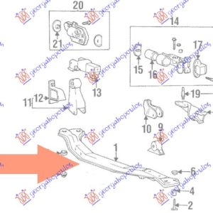 ΓΕΦΥΡΑ ΜΗΧΑΝΗΣ (Γνήσια) HYUNDAI ACCENT SDN 94-97 080200910