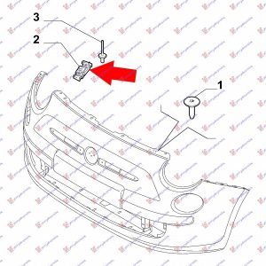 Βαση ΠΡΟΦΥΛ. ΕΜΠ. Πλαινη Πλαστικη Δεξια Fiat 500  07-15   020204301