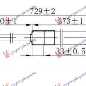 ΑΜΟΡΤΙΣΕΡ ΚΑΠΟ ΕΜΠΡΟΣ (730L-250N) VW GOLF V 04-08 036108205