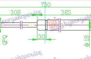 ΑΜΟΡΤΙΣΕΡ ΚΑΠΟ ΕΜΠΡΟΣ (728L-265N) VW GOLF VI 08-13 066008205