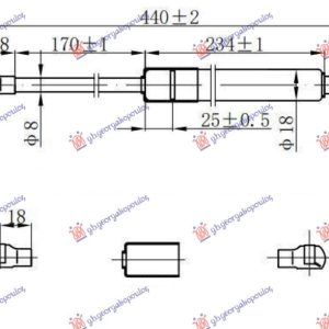 ΑΜΟΡΤΙΣΕΡ ΜΠΑΓΚΑΖ 3Π (460Ν) FIAT STILO 01-06 041008305