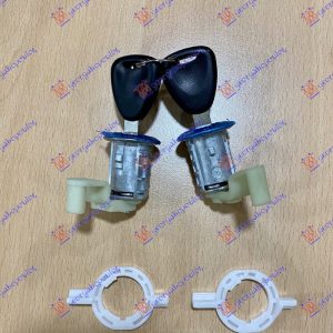 ΑΦΑΛΟI ΠΟΡΤΑΣ ΕΜΠΡΟΣ ΚΟΜΠΛΕ (2 ΑΦΑΛΟΙ ΜΕ 2 ΚΛΕΙΔΙΑ) RENAULT CLIO 98-01 010907230