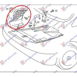 Δεξια Ποδια Μηχανης Ακραια Πλαστικη Mercedes Vito (W638) 96-04  011200831
